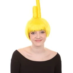 HPO Womens Cartoon Creature Wig | Yellow Halloween Wig | Premium Breathable Capless Cap