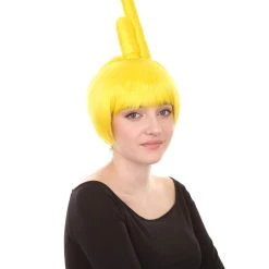HPO Womens Cartoon Creature Wig | Yellow Halloween Wig | Premium Breathable Capless Cap