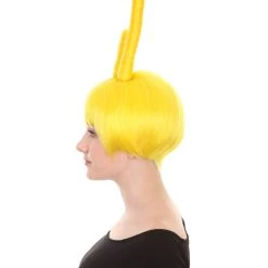 HPO Womens Cartoon Creature Wig | Yellow Halloween Wig | Premium Breathable Capless Cap