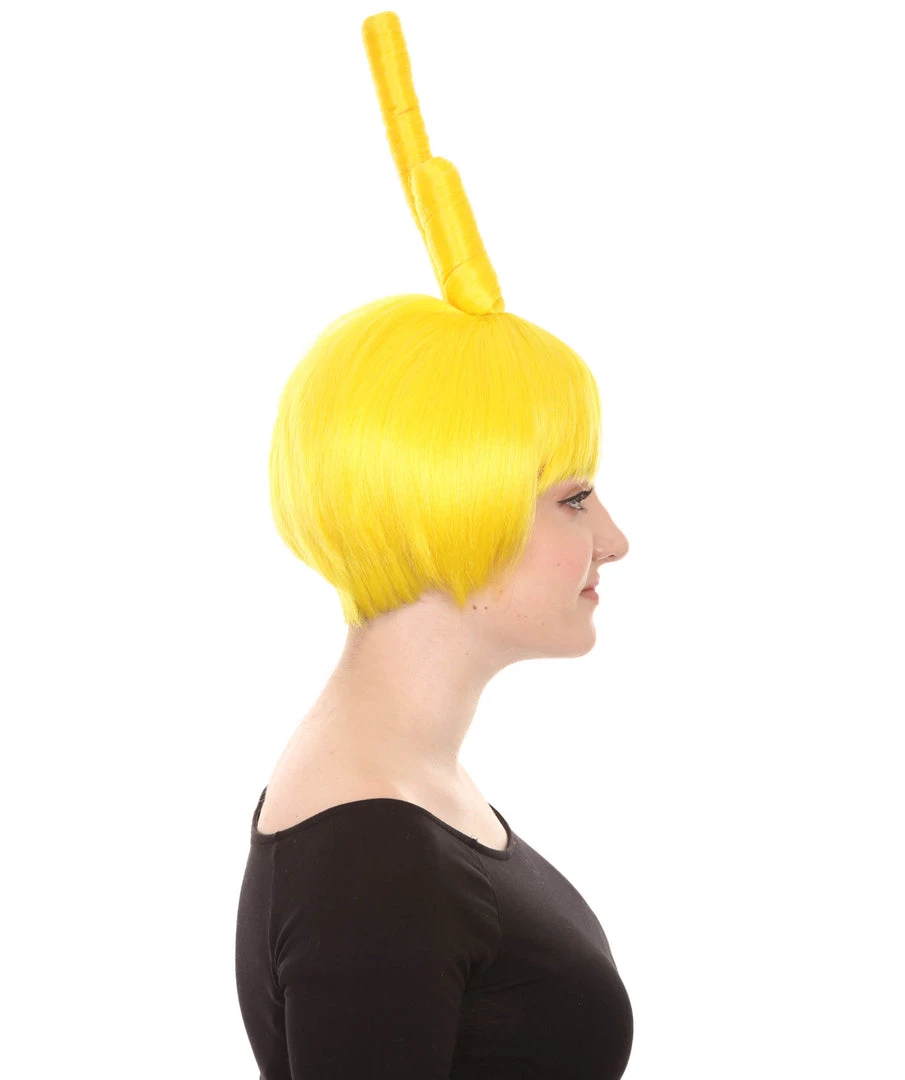 HPO Womens Cartoon Creature Wig | Yellow Halloween Wig | Premium Breathable Capless Cap