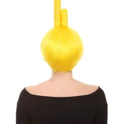HPO Womens Cartoon Creature Wig | Yellow Halloween Wig | Premium Breathable Capless Cap