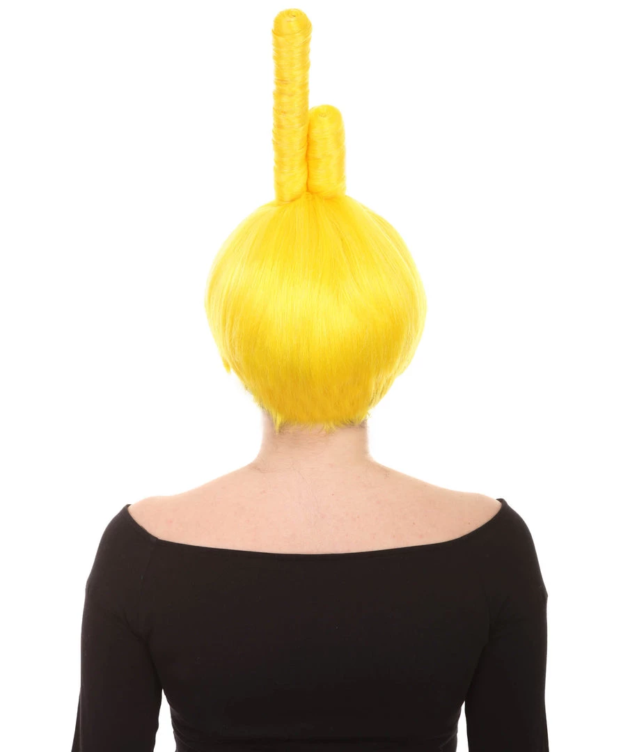 HPO Womens Cartoon Creature Wig | Yellow Halloween Wig | Premium Breathable Capless Cap