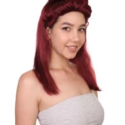 HPO Women's 40s Pin Up Girl Brown Womens Wig | Cosplay Halloween Wig | Premium Breathable Capless Cap