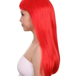 FLAGWIGS Switzerland Flag Sport Party Long Bob Wig | Sexy Cosplay Party Halloween Wig | Premium Breathable Capless Cap