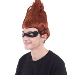 HPO Men's Superhero Family Villain Wig | Mens Wig With Mask Set | TV/Movie Wigs | Premium Breathable Capless Cap