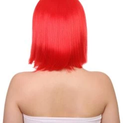 FLAGWIGS Women's Switzerland Flag Sport Party Bob Wig | Sexy Cosplay Party Halloween Wig | Premium Breathable Capless Cap