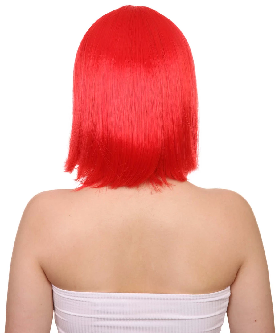 FLAGWIGS Women's Switzerland Flag Sport Party Bob Wig | Sexy Cosplay Party Halloween Wig | Premium Breathable Capless Cap