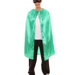 HPO Adult Men's Superhero Cape With Mask Set Costume | Multiple Color Options Halloween Costume