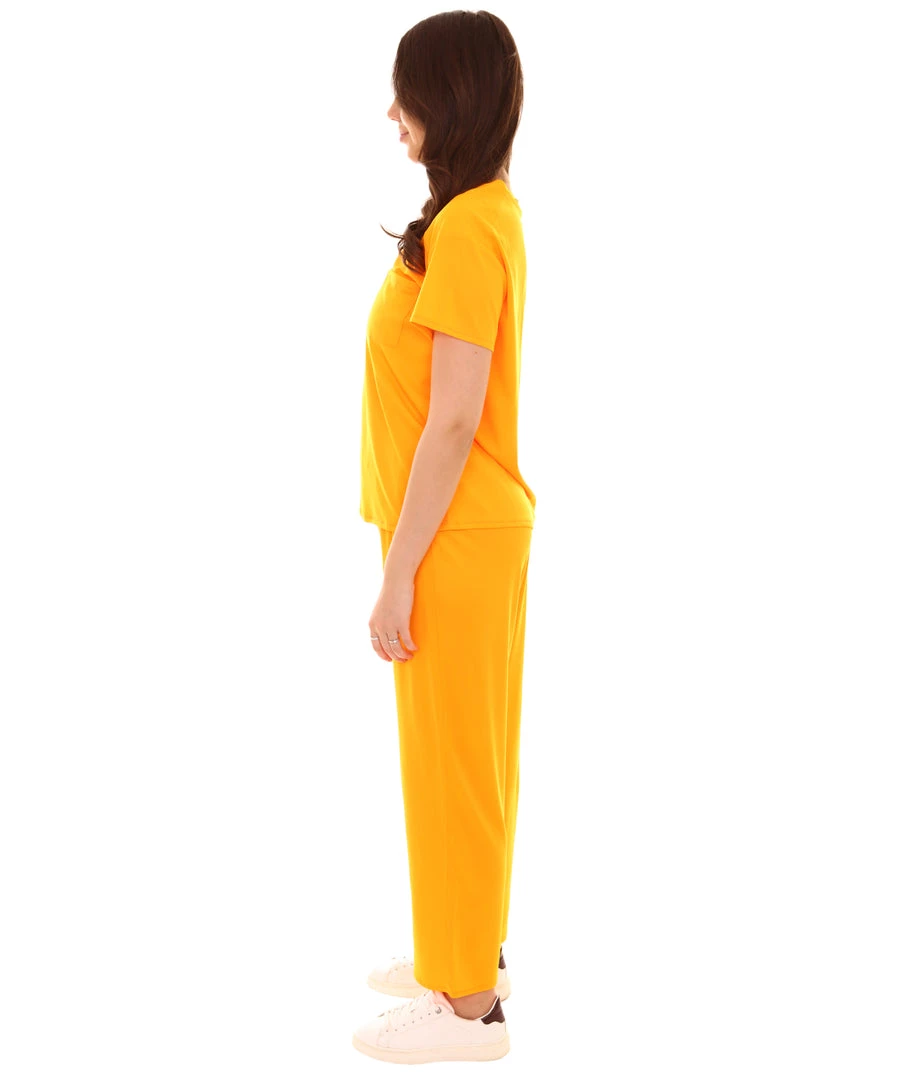 HPO Adult Women's Prisoner Costume | Orange Cosplay Costume