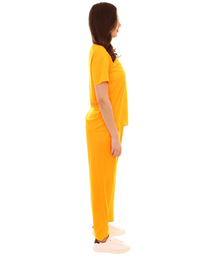 HPO Adult Women's Prisoner Costume | Orange Cosplay Costume