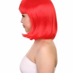 FLAGWIGS Women Patriotic Morocco Flag Bob Wig | Premium Breathable Capless Cap Women's