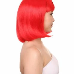 FLAGWIGS Women Patriotic Morocco Flag Bob Wig | Premium Breathable Capless Cap Women's