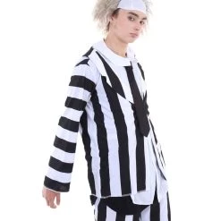HPO Adult Men's Beetlejuice Costume | Black & White Halloween Costume