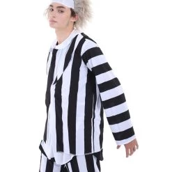 HPO Adult Men's Beetlejuice Costume | Black & White Halloween Costume
