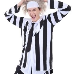 HPO Adult Men's Beetlejuice Costume | Black & White Halloween Costume