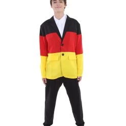 FLAGWIGS Adult Men's Germany Flag Party Suit Sports Costume | Patriotic Cosplay Costume