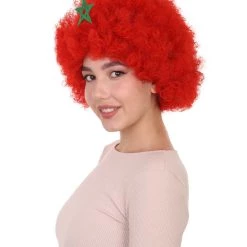 FLAGWIGS Women's Morocco Flag Sport Afro Halloween Wig