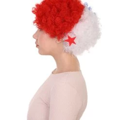 FLAGWIGS Panama Flag Sport Afro Wig | National Pride Super Size Jumbo Wig Women's