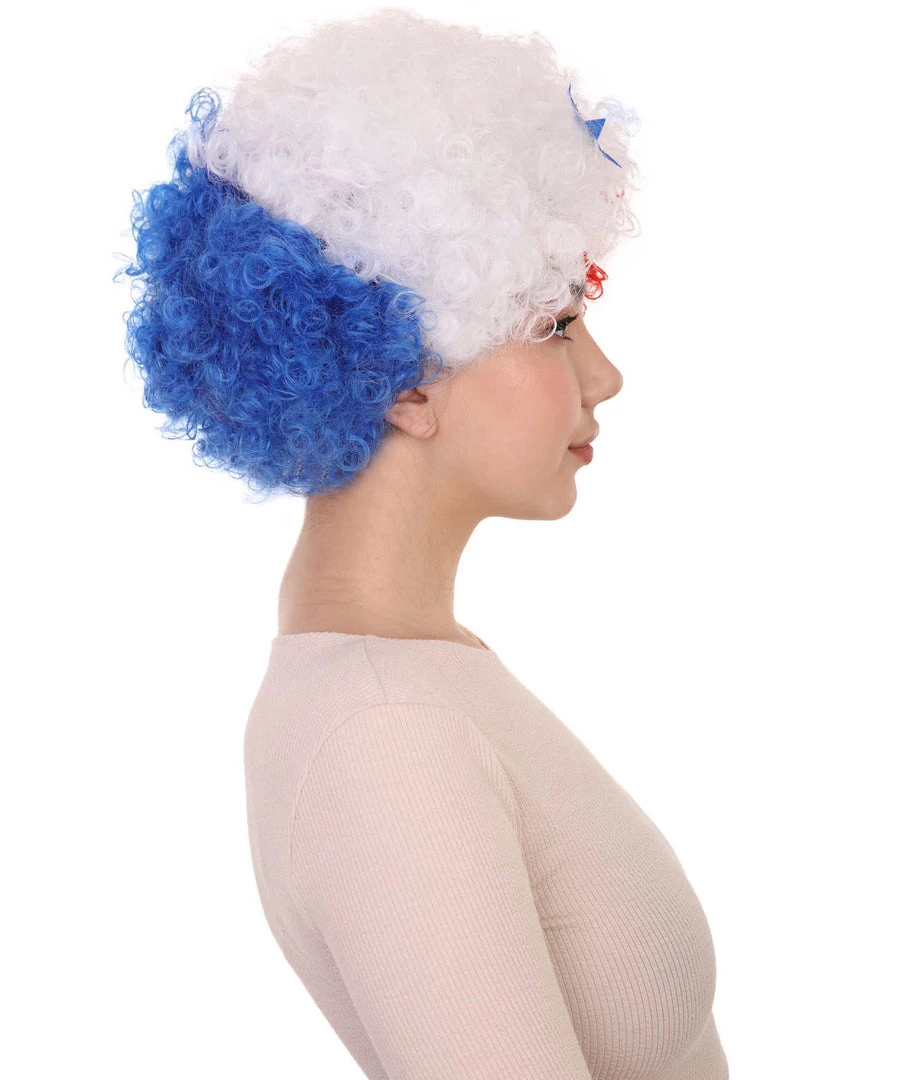 FLAGWIGS Panama Flag Sport Afro Wig | National Pride Super Size Jumbo Wig Women's