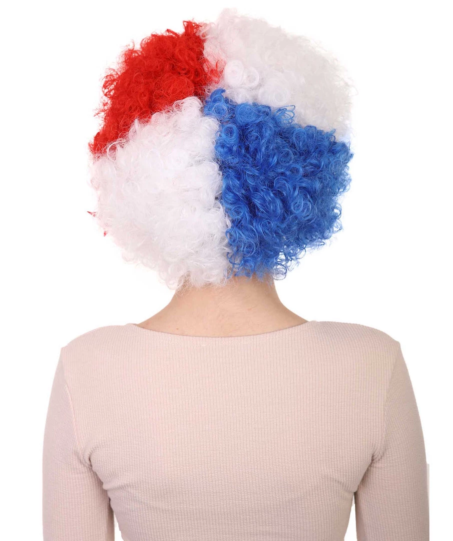 FLAGWIGS Panama Flag Sport Afro Wig | National Pride Super Size Jumbo Wig Women's