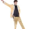 HPO Adult Men's Satin Costume | Gold Cosplay Costume