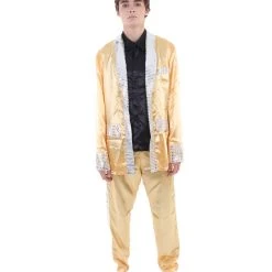 HPO Adult Men's Satin Costume | Gold Cosplay Costume