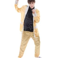 HPO Adult Men's Satin Costume | Gold Cosplay Costume