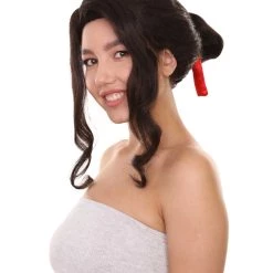 Adult Women's 14" Inch Medium Length Halloween Cosplay Demon King Costume Wig, Synthetic Soft Fiber Hair, Perfect For Your Next Festival And Group Anime Party! | HPO