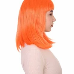 HPO Pageboy Orange Wig | Party Ready Fancy Cosplay Halloween Wig | Premium Breathable Capless Cap