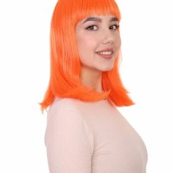HPO Pageboy Orange Wig | Party Ready Fancy Cosplay Halloween Wig | Premium Breathable Capless Cap