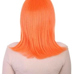 HPO Pageboy Orange Wig | Party Ready Fancy Cosplay Halloween Wig | Premium Breathable Capless Cap
