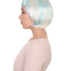 HPO Highlight Bob Womens Wig | Glamour Medium Cosplay Halloween Wig | Premium Breathable Capless Cap