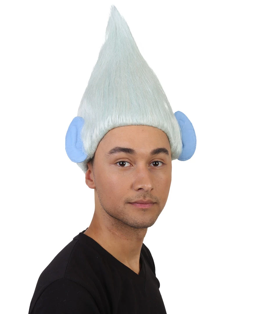 HPO Silver Troll With Ears | Pointy Silver Fairy Wig | Premium Halloween Wig SALE