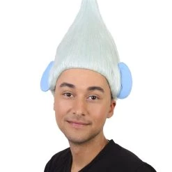 HPO Silver Troll With Ears | Pointy Silver Fairy Wig | Premium Halloween Wig SALE