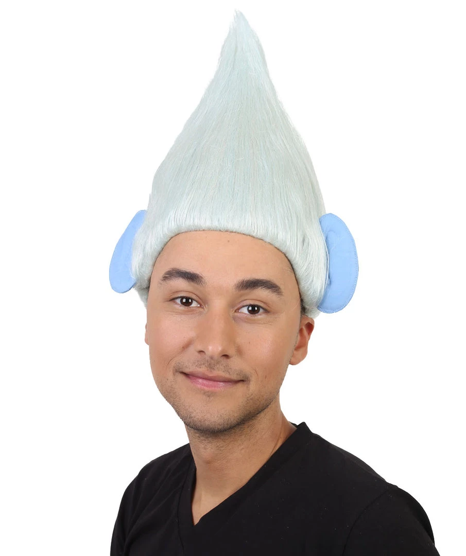HPO Silver Troll With Ears | Pointy Silver Fairy Wig | Premium Halloween Wig SALE