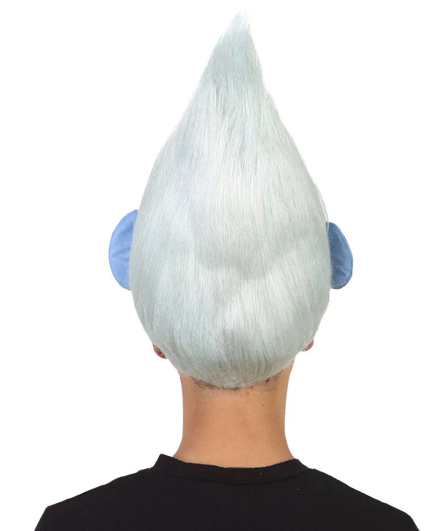 HPO Silver Troll With Ears | Pointy Silver Fairy Wig | Premium Halloween Wig SALE