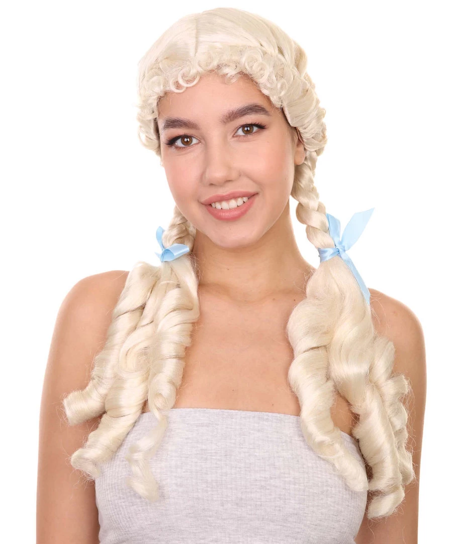 HPO Womens Kansas Farm Girl Wig | Long Blonde Wig | Premium Breathable Capless Cap