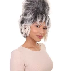 HPO Women's Womens Victorian Ghost Wig | Black & White Historical Wigs