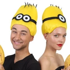 HPO Animation Yellow Mens Wig | Short Yellow Wig | Premium Breathable Capless Cap