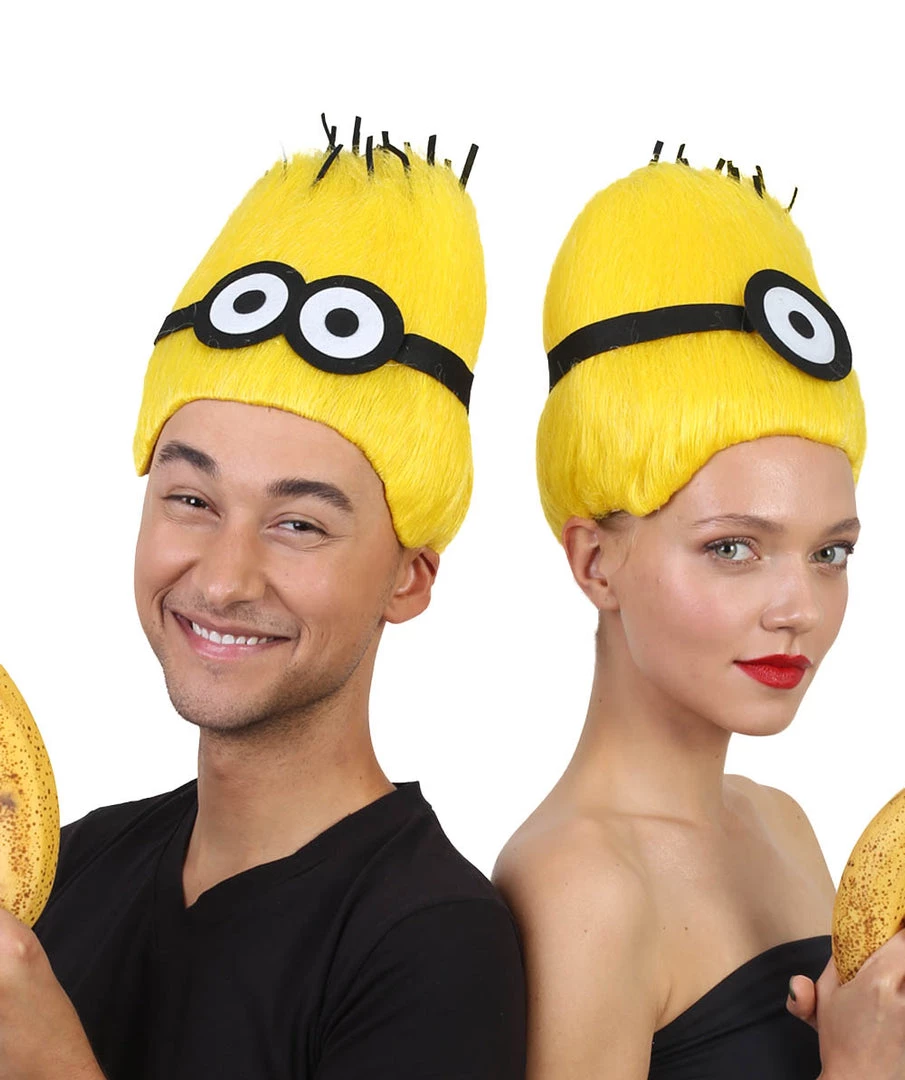 HPO Animation Yellow Mens Wig | Short Yellow Wig | Premium Breathable Capless Cap
