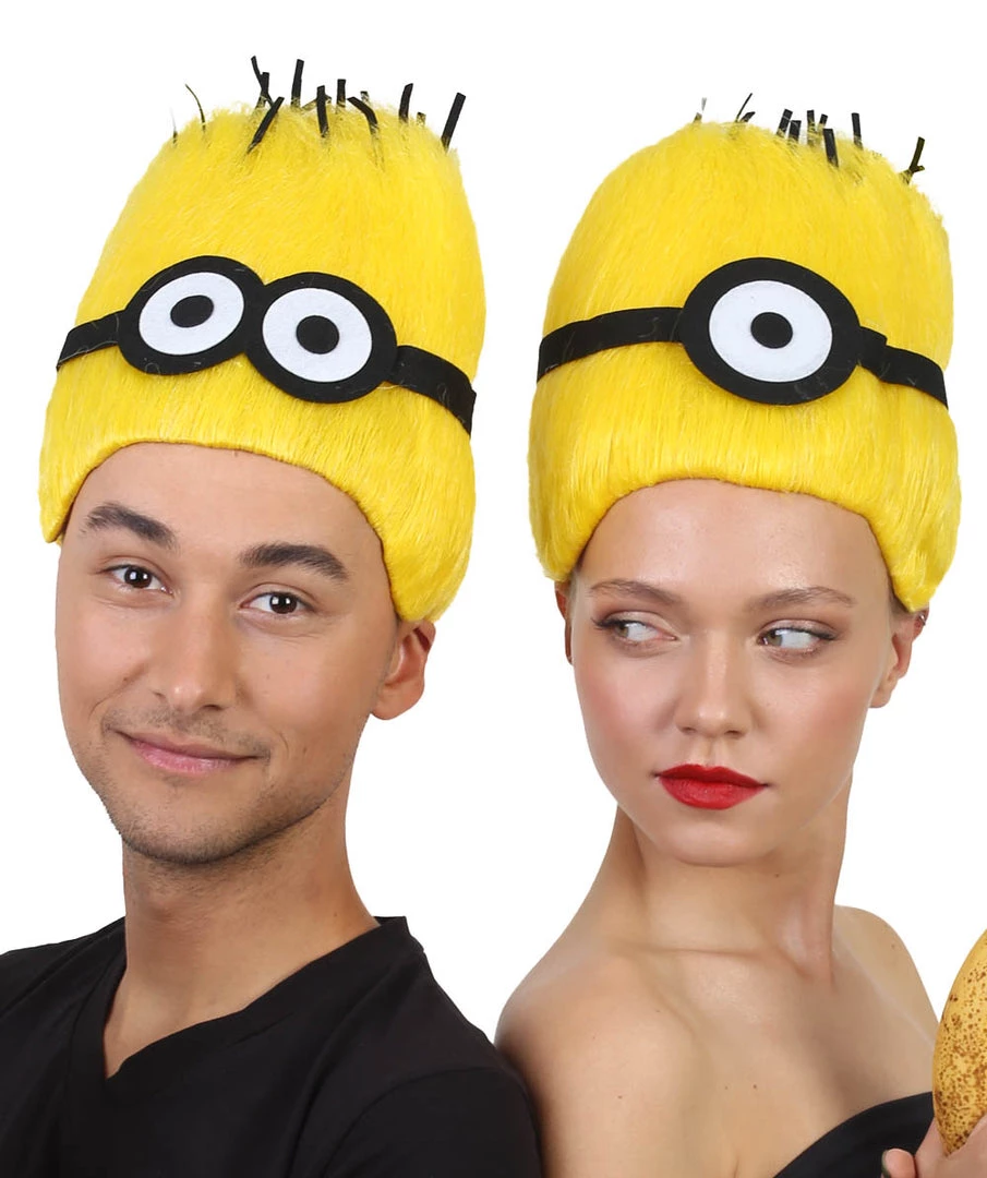 HPO Animation Yellow Mens Wig | Short Yellow Wig | Premium Breathable Capless Cap