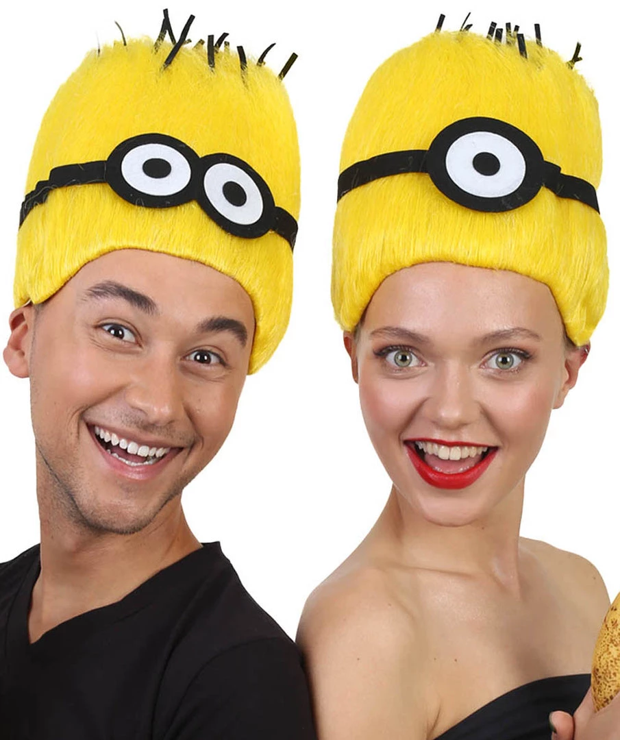 HPO Animation Yellow Mens Wig | Short Yellow Wig | Premium Breathable Capless Cap