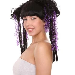 HPO Men's Deluxe Witch Womens Wig | Gothic Horror Cosplay Halloween Wig | Premium Breathable Capless Cap