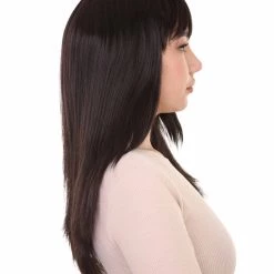 HPO Long Wavy Black Womens Wig | Natural Looking Wig | Premium Breathable Capless Cap