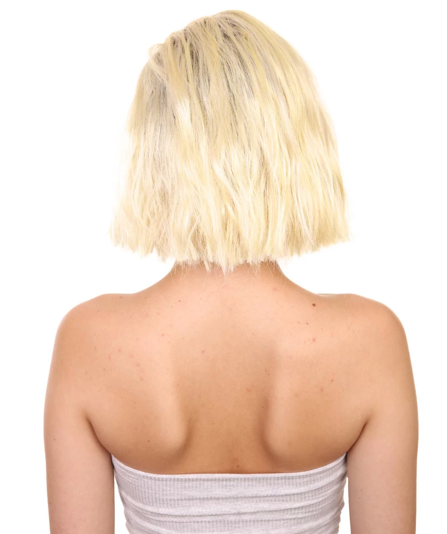 Adult Women's 10" Inch Short Length Halloween Cosplay Ombre Pop Star Fireworks Costume Wig, Synthetic Soft Fiber Hair | HPO