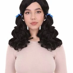 HPO Womens Farm Girl Wig | Traditional Cowgirl Colonial Character Halloween Wig | Premium Breathable Capless Cap Women's