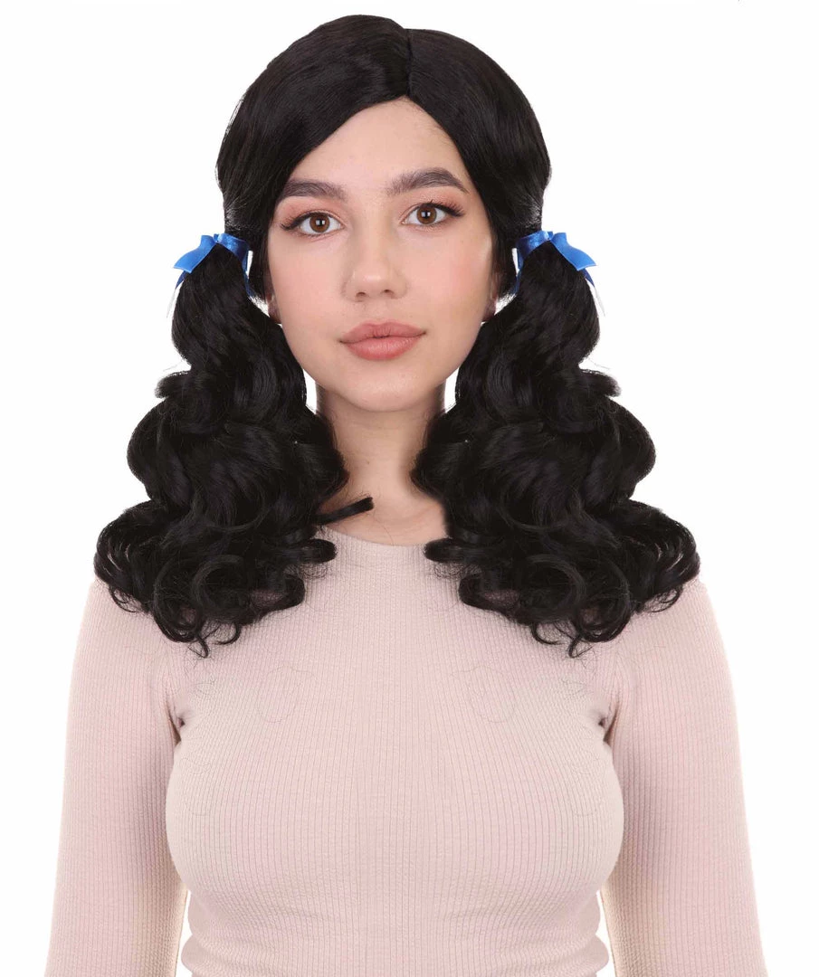 HPO Womens Farm Girl Wig | Traditional Cowgirl Colonial Character Halloween Wig | Premium Breathable Capless Cap Women's