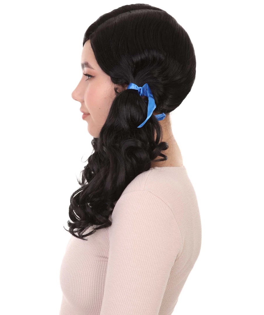 HPO Womens Farm Girl Wig | Traditional Cowgirl Colonial Character Halloween Wig | Premium Breathable Capless Cap Women's