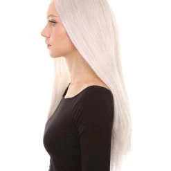 HPO Womens Witch Wigs | Black Long Horror Halloween Wigs | Premium Breathable Capless Cap Men's