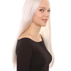 HPO Womens Witch Wigs | Black Long Horror Halloween Wigs | Premium Breathable Capless Cap Men's